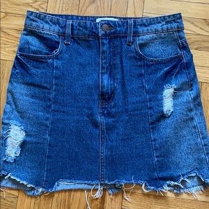 Forever 21 Distressed Denim Skirt
